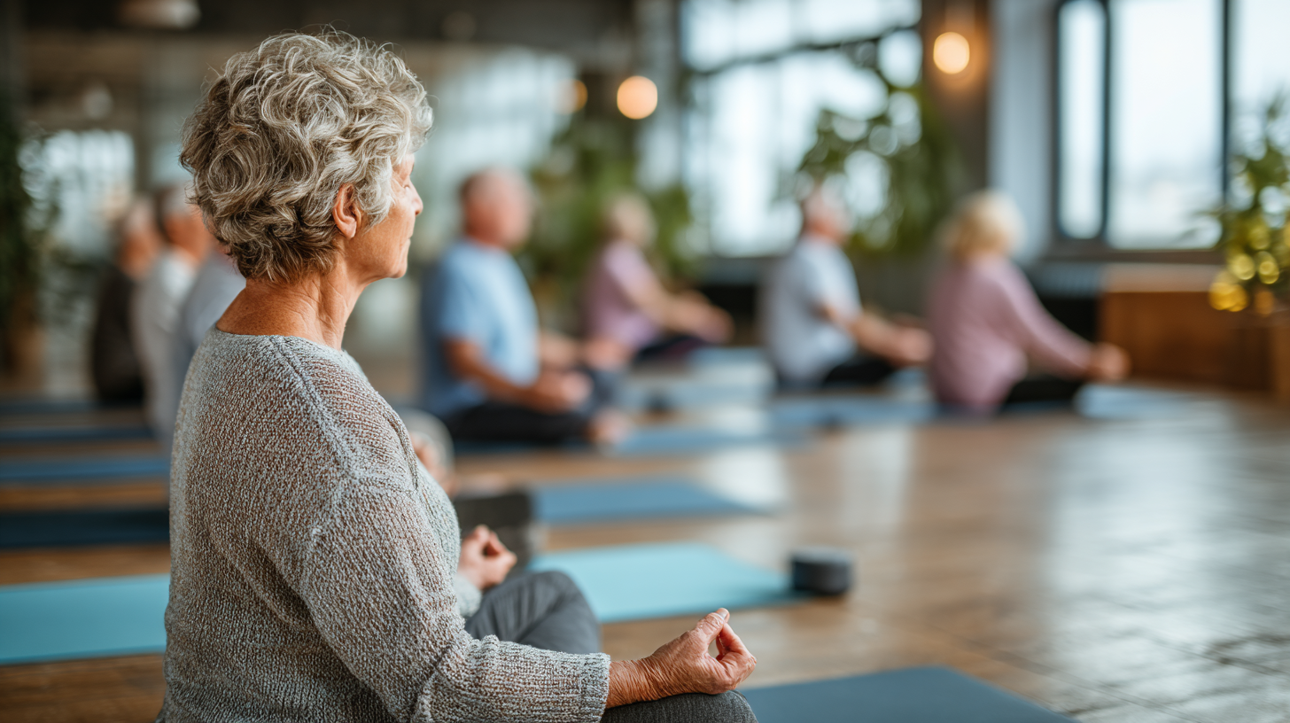 Щаслива група літніх людей після тренування в фітнес-центрі